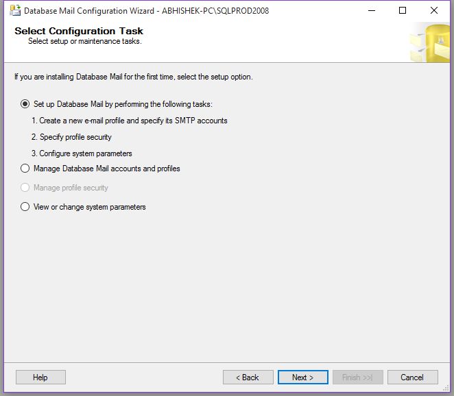 option and Click next